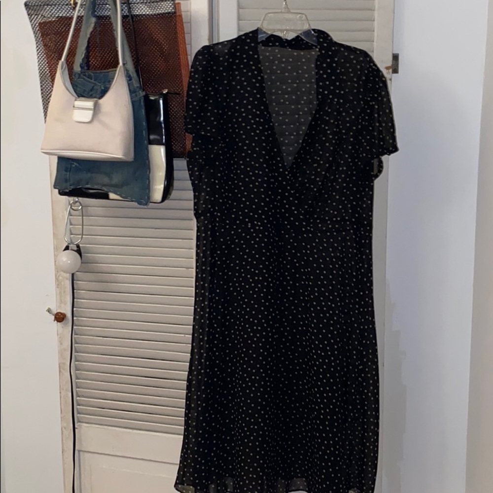 Sheer polka dot dress